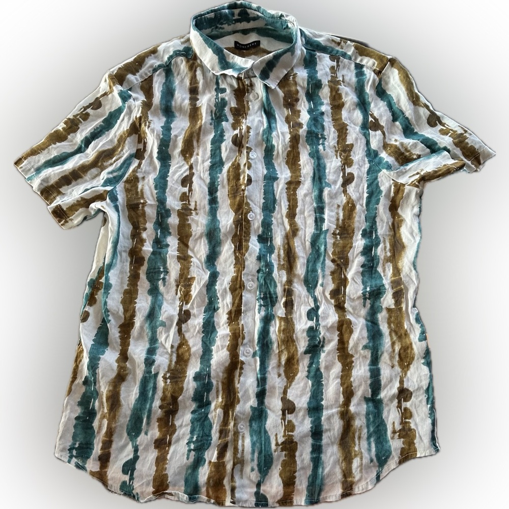 Monfrère Monfrere Craig Watercolor Linen Blend Shirt Men’s Medium St Tropez